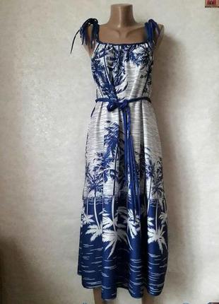 Новое стильное красочное яркое платье/сарафан/пляжная туника в пальмы, размер 3хл-4хл