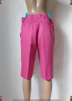 Симпатичні шорти/бриджі бермуди в соковитому рожевому кольорі з кишенями, розмір л-хл2 фото