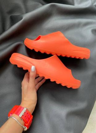 Тапочки adidas yeezy slide orange4 фото