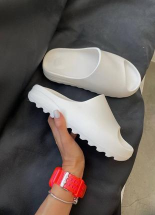 Тапочки adidas yeezy slide white5 фото