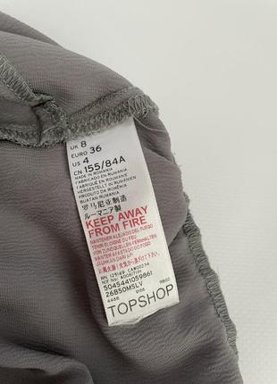 Блуза на одно плечо серая атласная topshop размер м5 фото