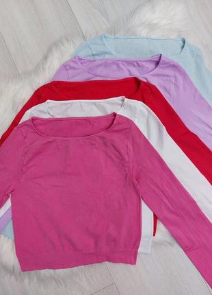 Безшовний рашгард кроп-топ футболка з довгим рукавом з мікрофібри 20 кольорів4 фото