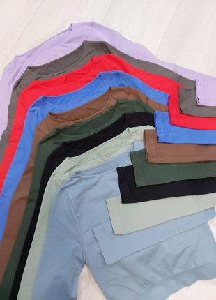 Безшовний рашгард кроп-топ футболка з довгим рукавом з мікрофібри 20 кольорів