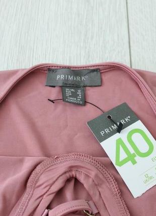 Розовый боди с шнуровкой на груди primark7 фото