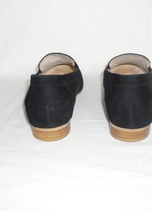 Чорні класичні шкіряні туфлі лофери натуральна замша шкіра gabor comfort замшевые туфли лоферы7 фото