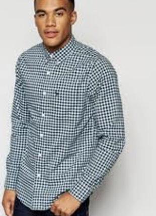 Рубашка abercrombie & fitch хлопок клетка