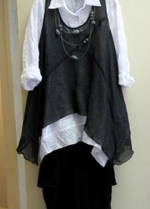 Ingrid munt  дизайнерская накидка лён