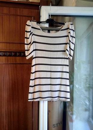 Трикотажная футболка в полоску