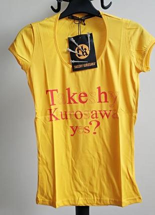 Женская приталенная футболка хлопок takeshy kurosawa италия оригинал