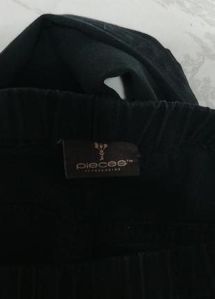 Чорні штани скіні на резинкі, cotton3 фото