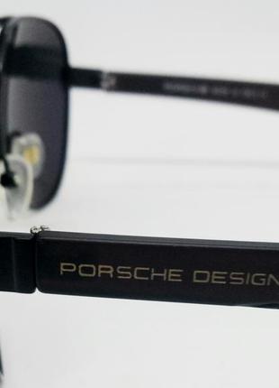 Porsche design модні брендові чоловічі сонцезахисні окуляри чорні краплі поляризированные4 фото