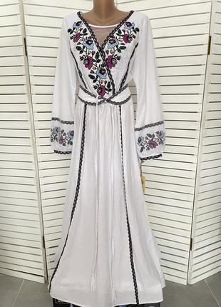 Розкішна сукня з вишиванкою вишиванка весільна святкова1 фото