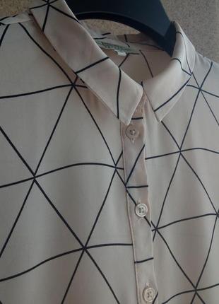 Блузка з довгим рукавом в геометричний принт papaya3 фото