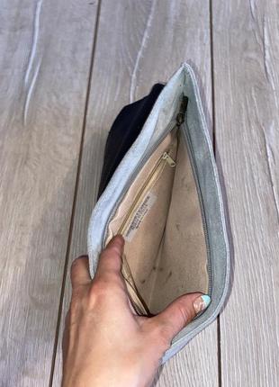 Сумка клатч, сумка конверт замш genuine leather італія5 фото