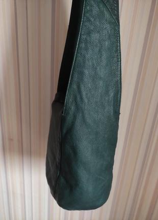 Стильная фирменная женская кожаная сумка - бохо by mario soppelsa, италия4 фото