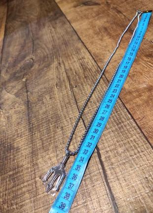 Подвеска кулон трезубец тризуб цепь цепочка4 фото