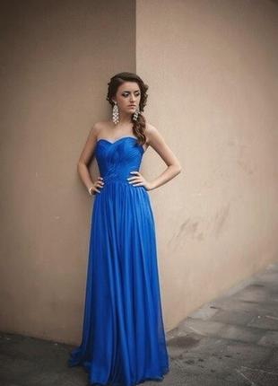 Синее вечернее платье 2