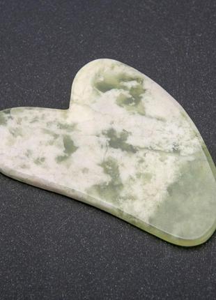 Массажер-скребок гуаша из натурального камня оникс 5,5х8см1 фото