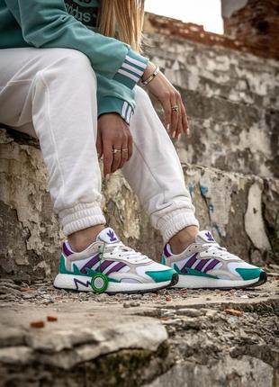 Adidas tresc run white violet шикарные кроссовки найк8 фото