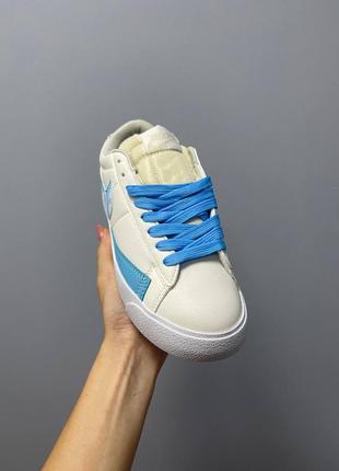 Кросівки жіночі nike blazer low '77 vintage leather sky logo/ кроссовки женские найк блэйзер2 фото