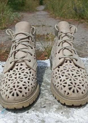 Стильні замшеві літні черевички, ботінки rieker4 фото