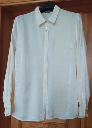 Сорочка,  блуза,  екрю, з відблиском, віскоза