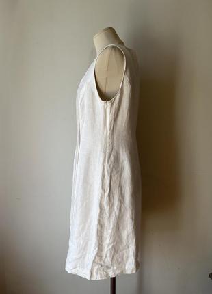 Біле плаття з льону dresses unlimited4 фото