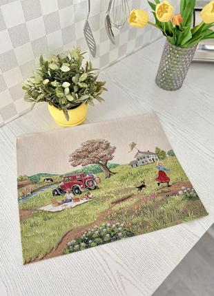 Салфетка сервировочная под тарелку гобеленовая limaso , прямоугольная