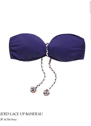 Купальник топ бандо и плавки victoria´s secret braided lace-up bandeau & itsy