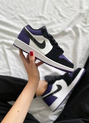 Кроссовки nike air jordan 1 low purple