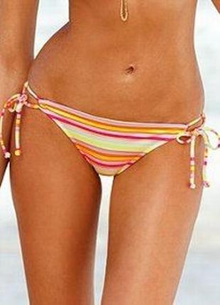 Плавки в полоску на завязках victoria´s secret double-string bikini