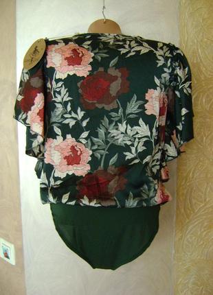 Шикарная блузка-боди с воланами 4 цвета бесплатная доставка2 фото