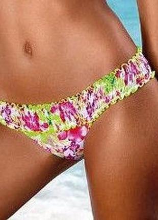 Яркие плавки купальника victoria´s secret banded low-rise bottom