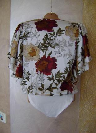 Шикарная блузка-боди с воланами 4 цвета бесплатная доставка3 фото