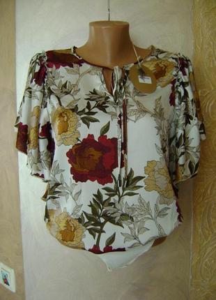Шикарная блузка-боди с воланами 4 цвета бесплатная доставка1 фото