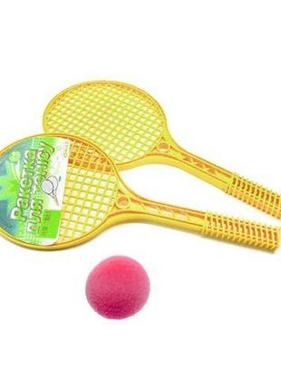 Ракетки для тенісу з м'ячиком жовта
