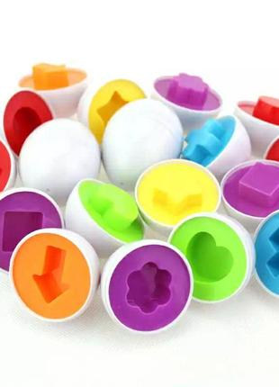 Яйца сортер, ігашки для дітей,  3д яйця, пазли дитячі