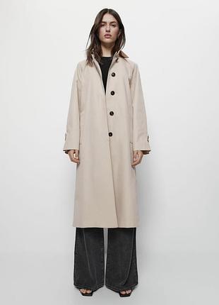 Плащ massimo dutti кремовый бренд оригинал