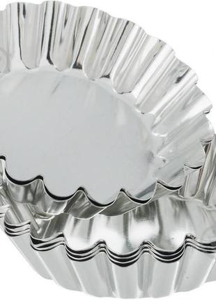 Металлические формочки для выпечки кексов, желе алюминиевые набор 6шт1 фото