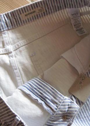 Новые джинсовые шорты в полосочку "m&s" р. 545 фото