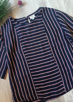 Класна полосата блуза натуральний состав льон коттон2 фото