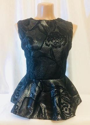 Стильний топ-корсет з баскою river island, блиск новий рік, вбрання, образ, цибулю, аутфит