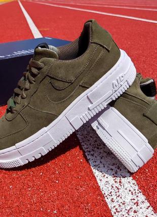 Кросівки nike air force 1 pixel "green suede" (dq5570-300) оригінал!