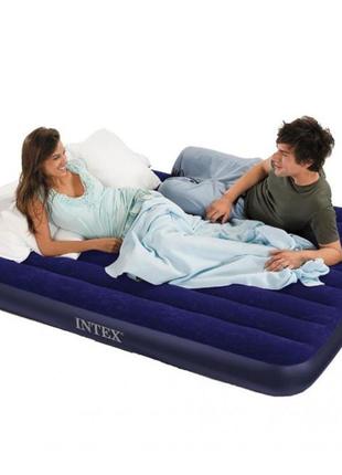 Матрас надувной для сна и отдыха,размер  152-203-25 см, флокированная поверхность4 фото