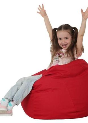 Крісло - мішок, груша для дитячих і ігрових кімнат, 60х90 см червоний1 фото