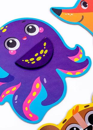 Розвиваюча мозаїка «звірятка» zb2002-05 дерев'яна топ