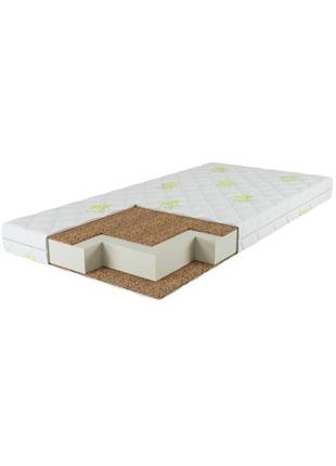 Матрац дитячий для ліжечка, кокос-поролон-кокос lux+ bamboo розміром 120х60х10 см