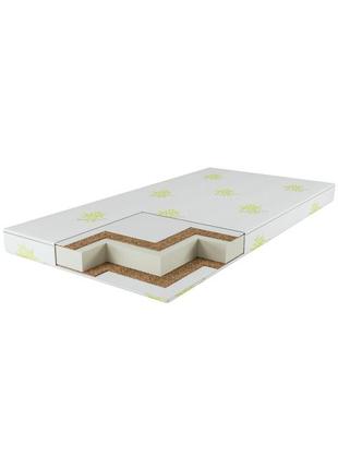 Матрац дитячий для ліжечка, кокос-поролон-кокос lux bamboo розміром 120х60х8 см