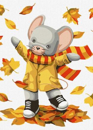 Картина за номерами "любіма осінь" ідейка kho2388 30x30 см