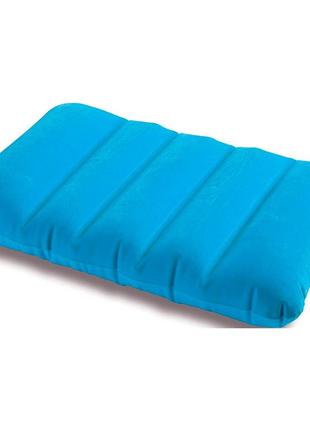 Надувная флокированная подушка intex 68676, голубая топ